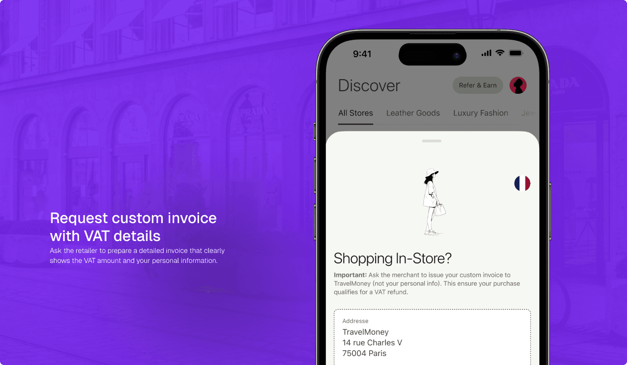Step 1: Request custom invoice with VAT details